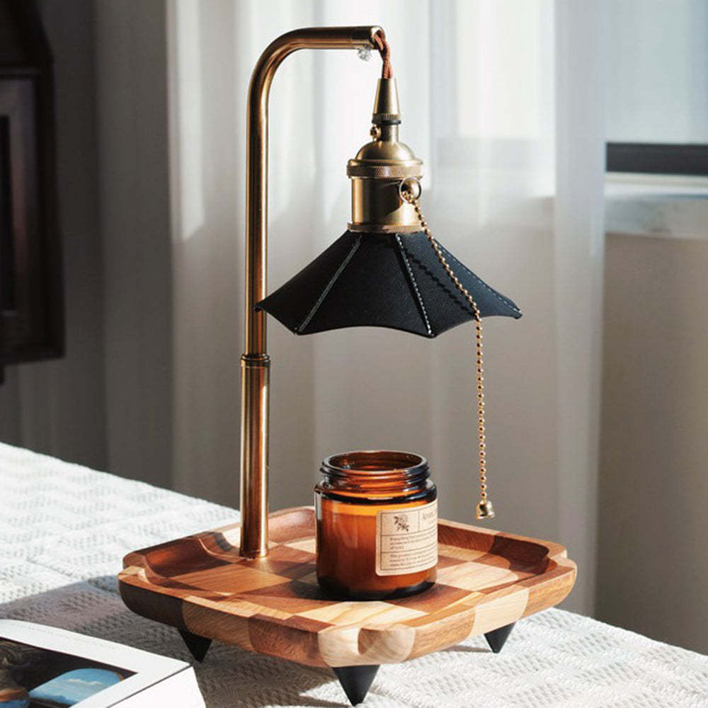 Wood Vintage Decorative Candle Warmer Lamp