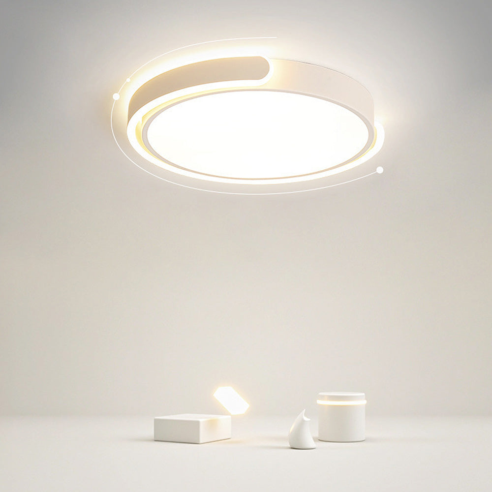 Minimalist Round Acrylic Colorful Bedroom LED Ceiling Light