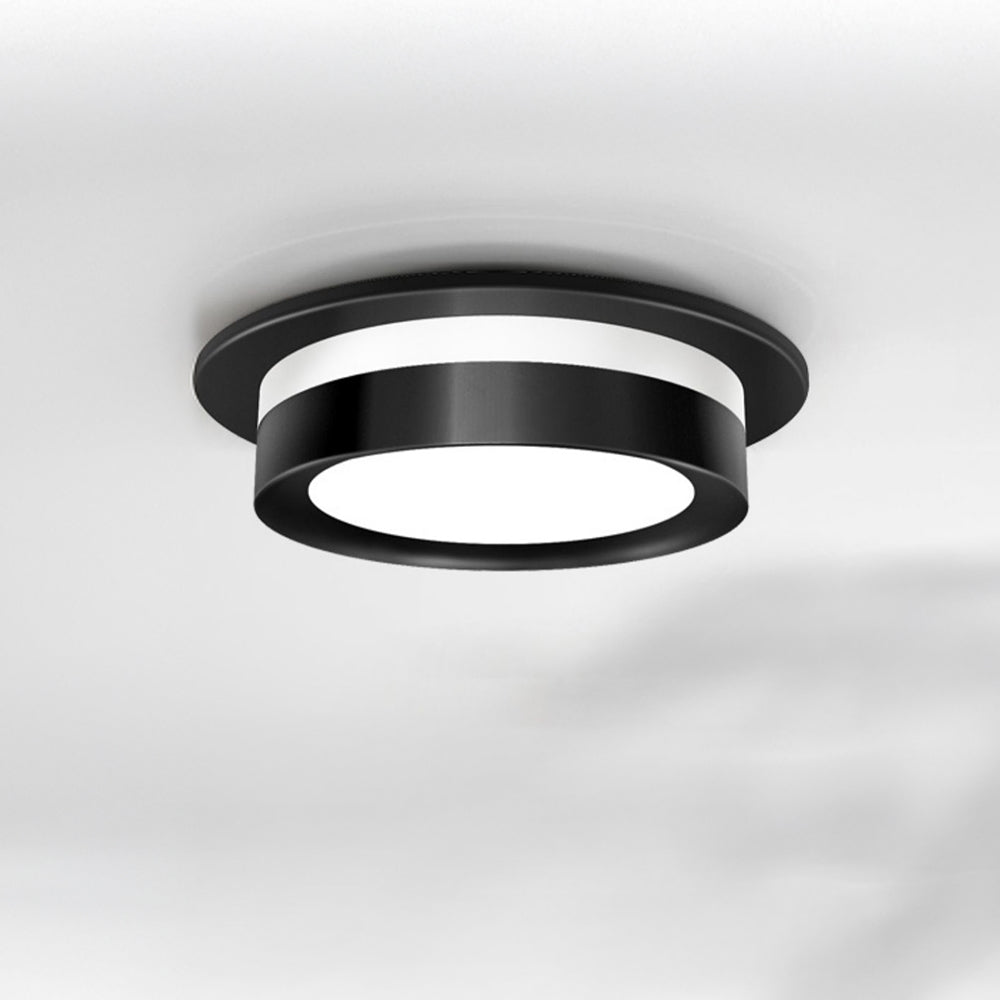 Compact Black Acrylic LED Ceiling Downlight For Hallway