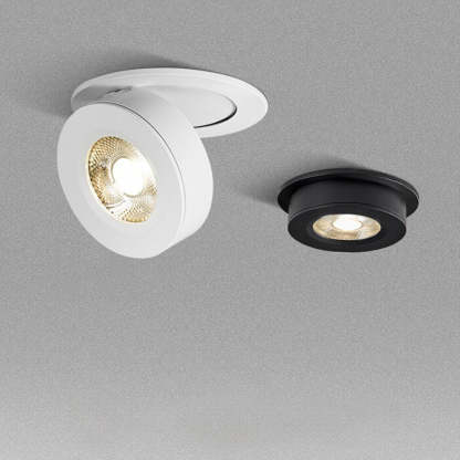 360° Rotatable Compact Round Aluminum LED Ceiling Downlights For Hallway