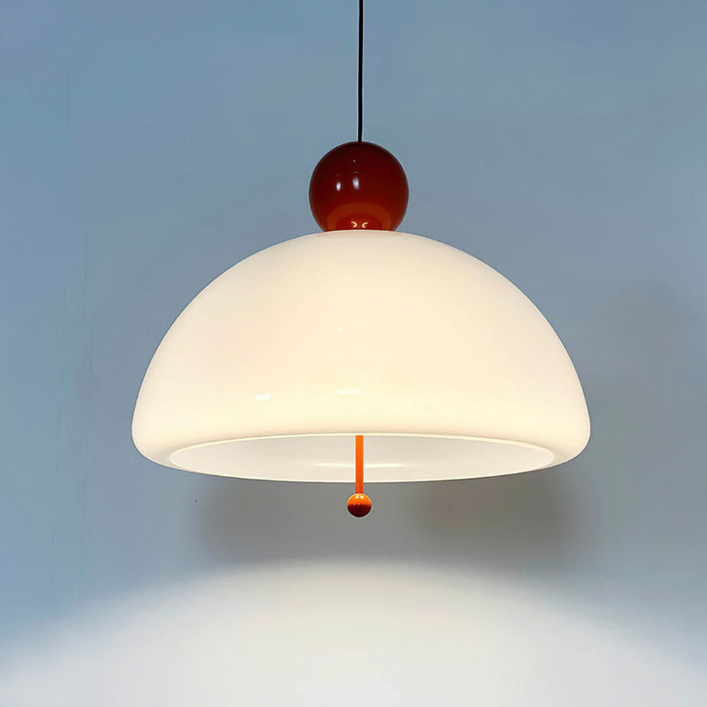 Nordic Red Glass Living Room Pendant Light