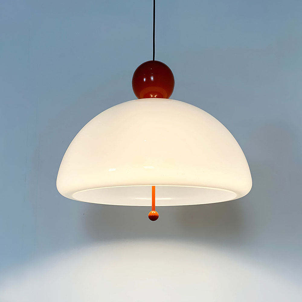 Nordic Red Glass Living Room Pendant Light