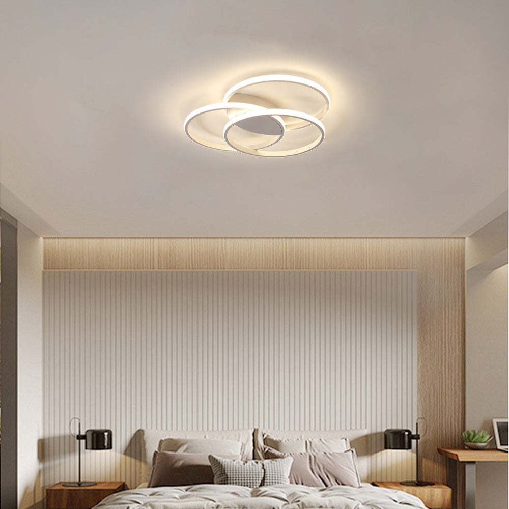 Modern White Round Iron LED Ceiling Light for Living Room