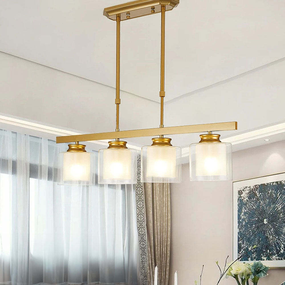 Multi-Bulbs Glass Dining Room Ceiling Lights