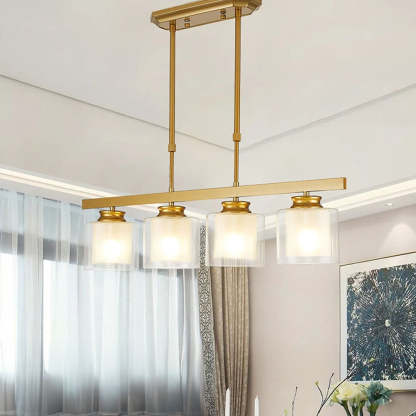 Multi-Bulbs Glass Dining Room Ceiling Lights