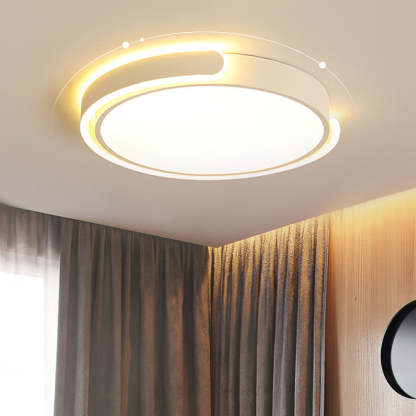 Minimalist Round Acrylic Colorful Bedroom LED Ceiling Light