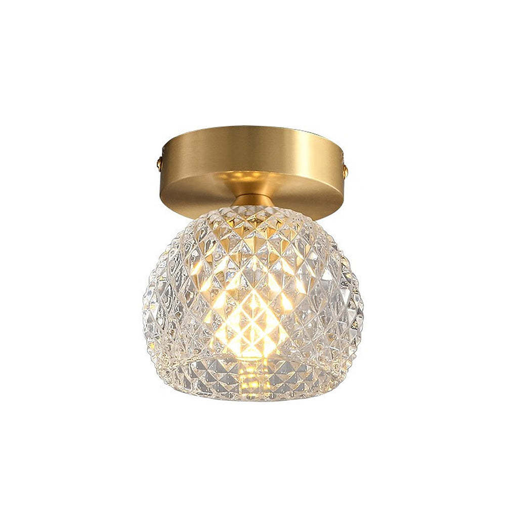 Contemporary Mini Glass Hallway Ceiling Light