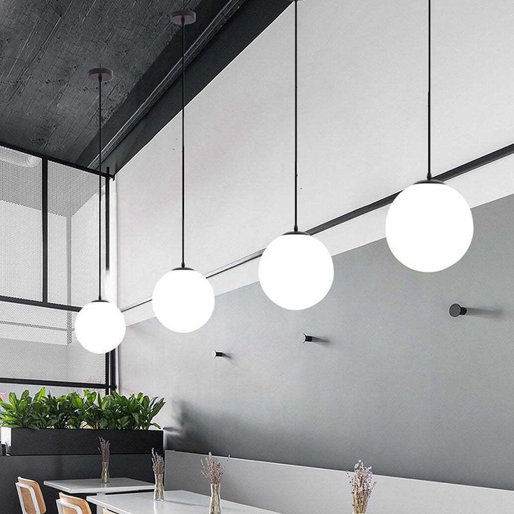 Modern Restaurant Simple Glass Pendant Light