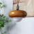 Homdiy Pendant Light Bauhaus Dome Simple Amber Glass Pendant Lighting