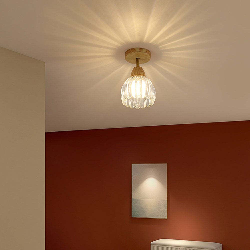 Homdiy Ceiling Light Semi Flush Mount Glass Dining Room Ceiling Lights