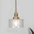 Retro Short Cylinder Wavy Glass Pendant Light -Homdiy