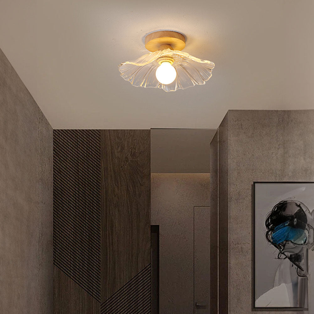 Flower Glass Dining Room Clear Pendant Lights