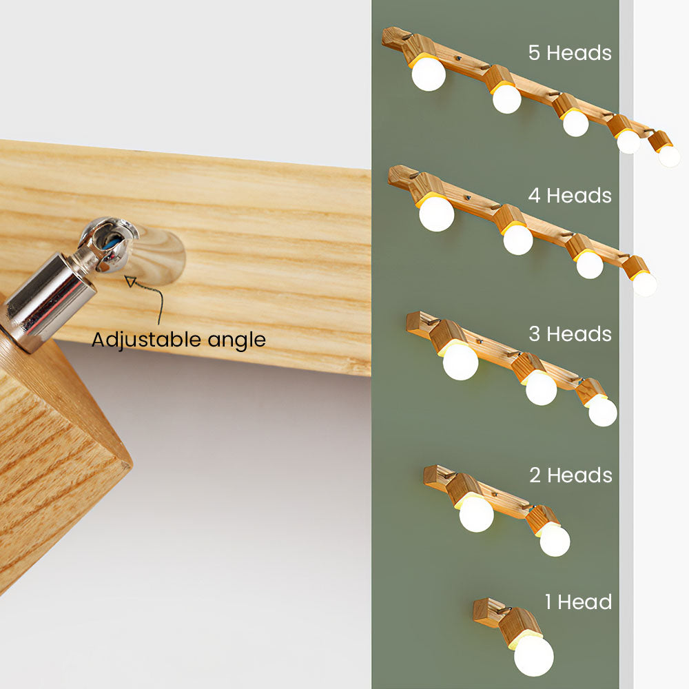 Creative Spotlights Mirror Lamp Wood Ceiling Lights