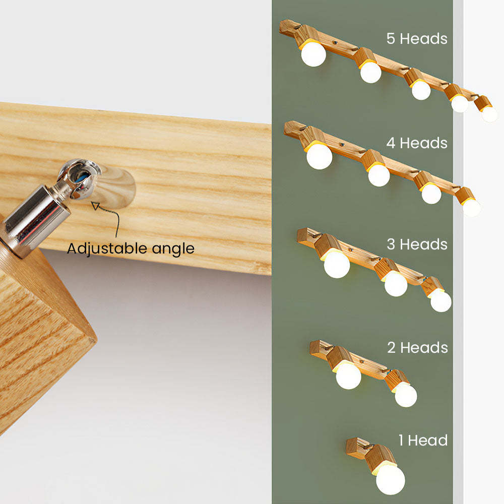 Creative Spotlights Mirror Lamp Wood Ceiling Lights