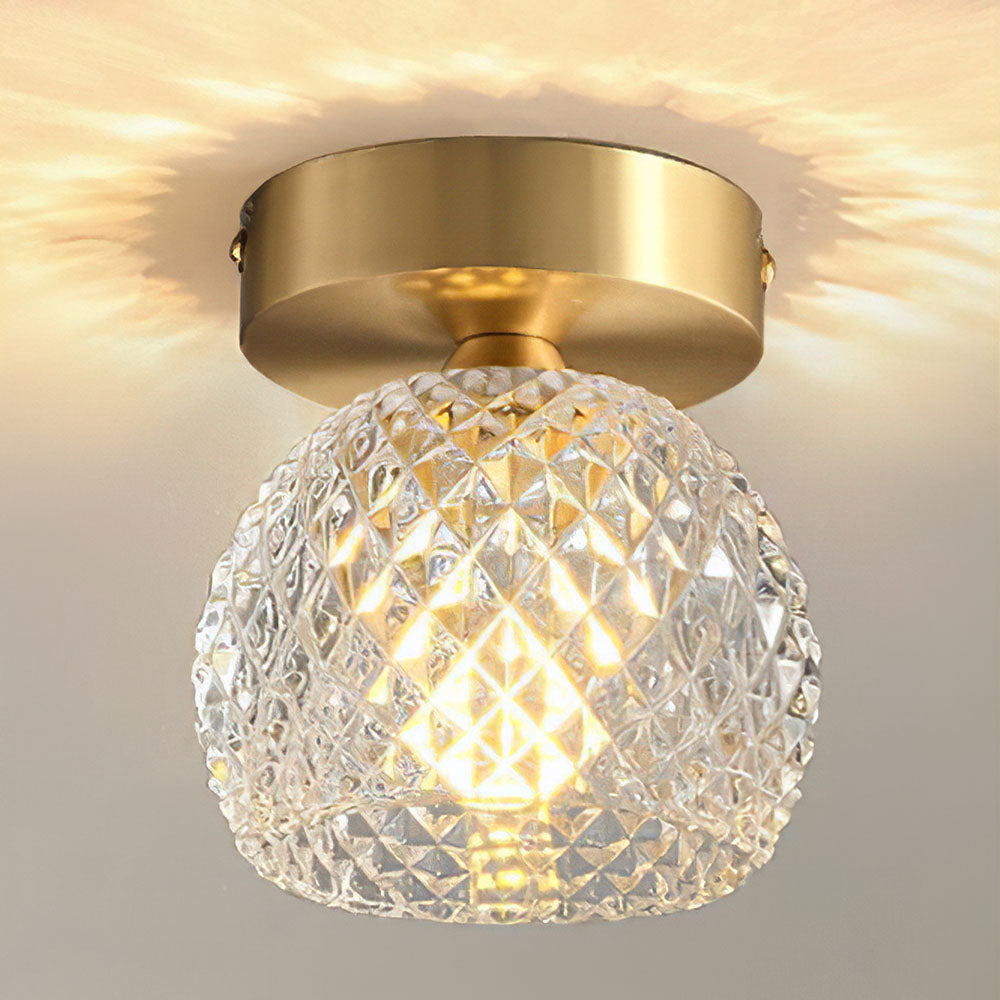 Contemporary Mini Glass Hallway Ceiling Light