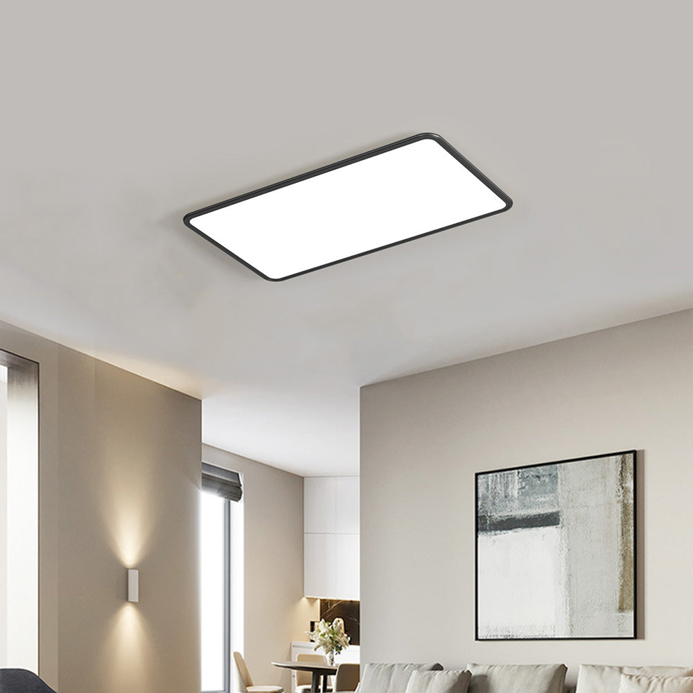 Modern Minimalist Black Acrylic LED Ceiling Light for Living Room