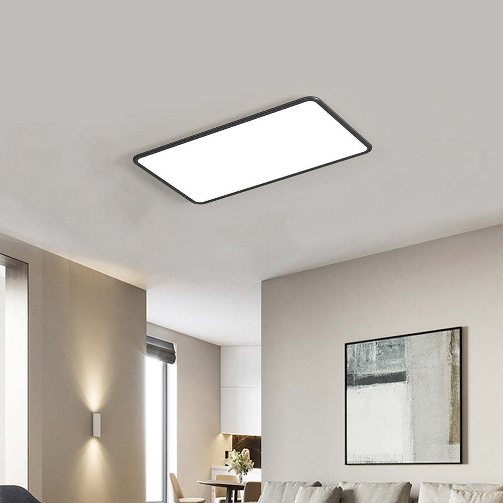 Modern Minimalist Black Acrylic LED Ceiling Light for Living Room