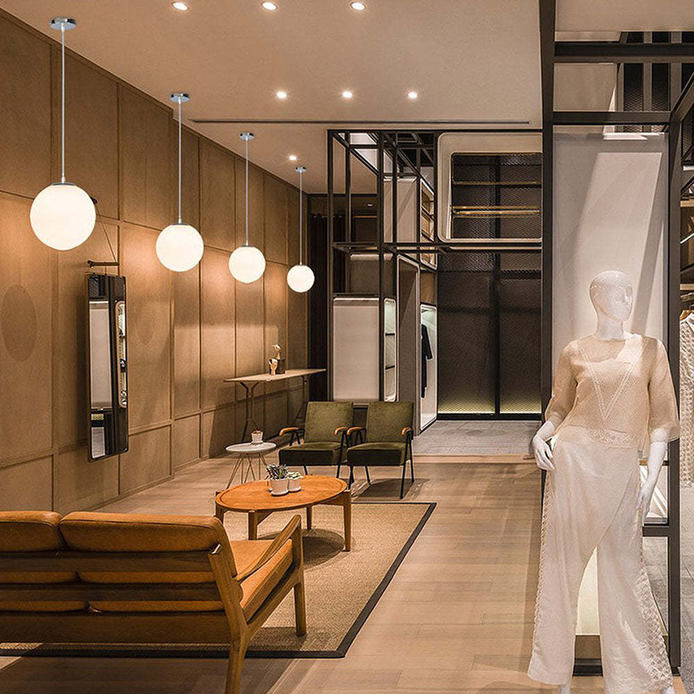 Modern Restaurant Simple Glass Pendant Light