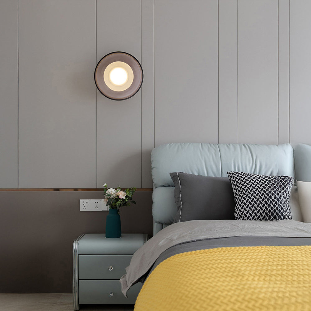 Nordic Minimalist Glass Round LED Hallway Wall Sconce