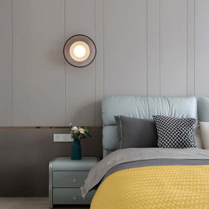 Nordic Minimalist Glass Round LED Hallway Wall Sconce