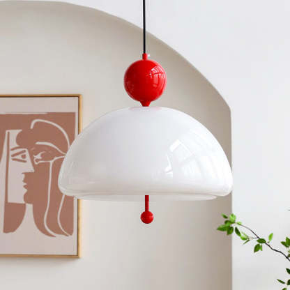 Nordic Red Glass Living Room Pendant Light