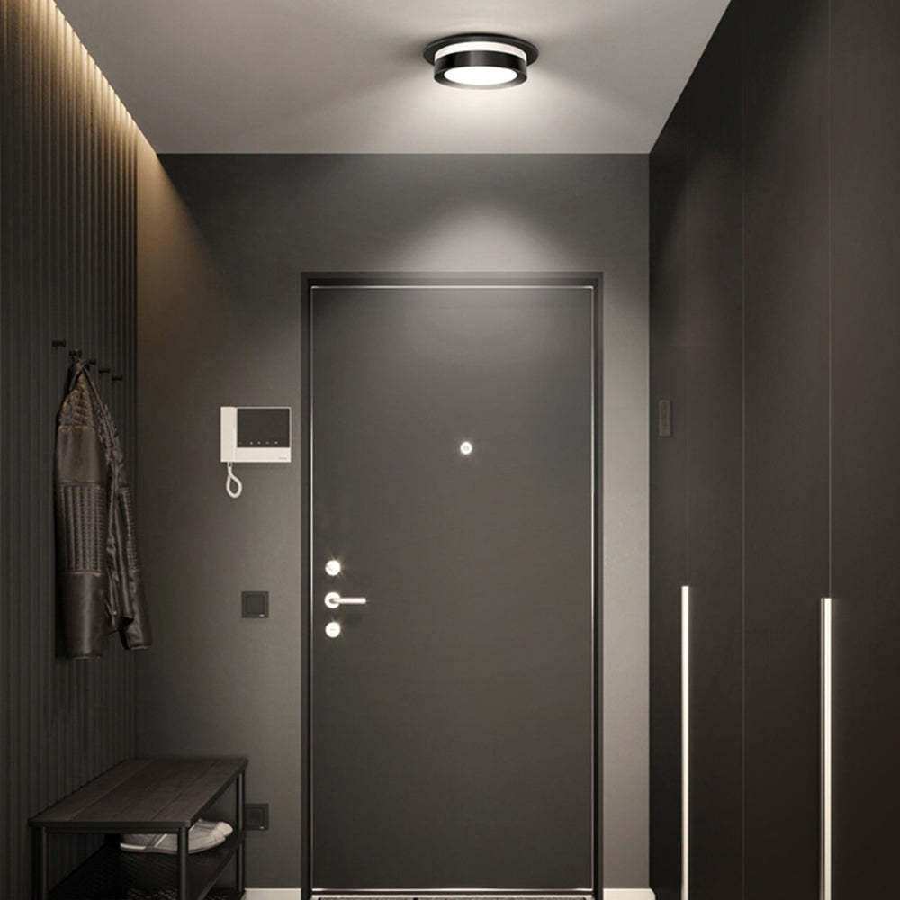 Compact Black Acrylic LED Ceiling Downlight For Hallway