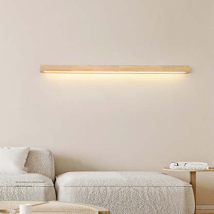Nordic Wood Simple Mirror Bathroom Wall Lighting