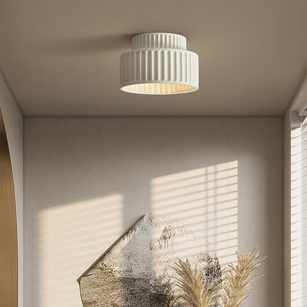 Vintage Cream Style Painted Flush Mount Ceiling Light -Homdiy