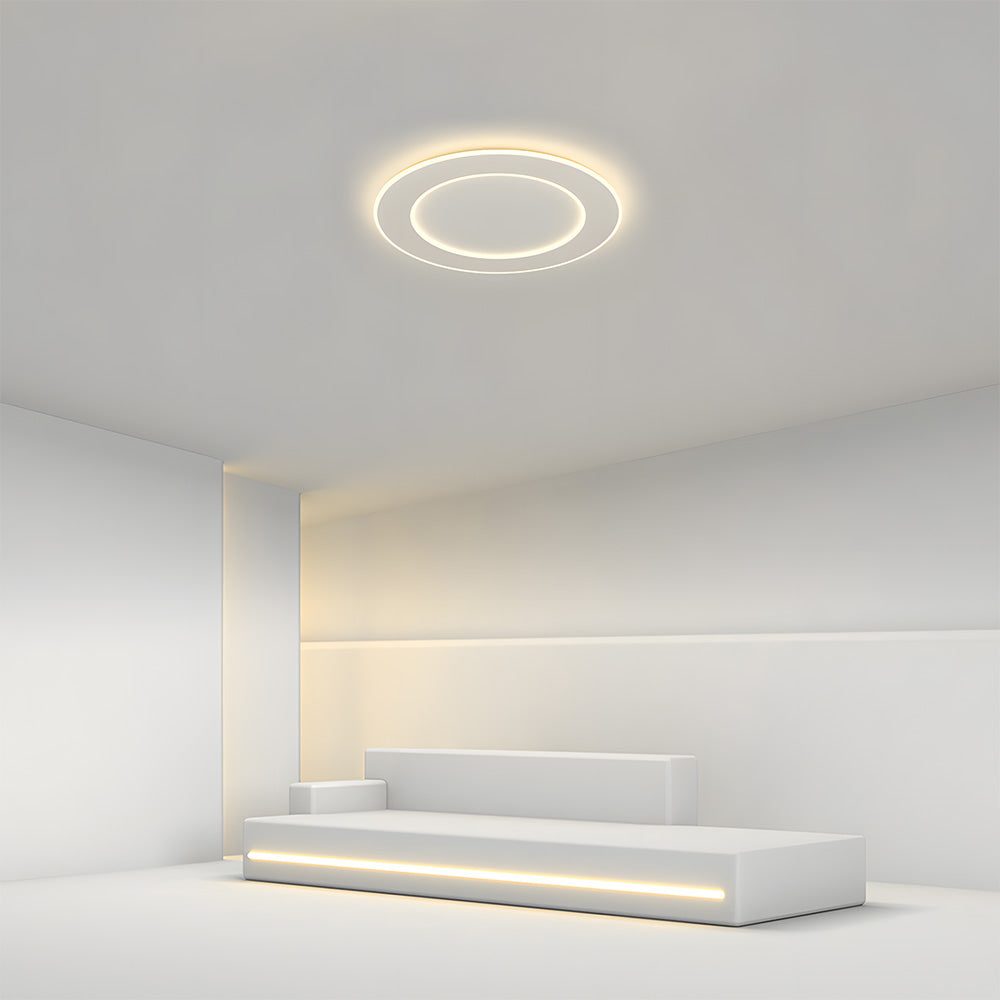 Modern Minimalist White Acrylic LED Ceiling Light for Living Room