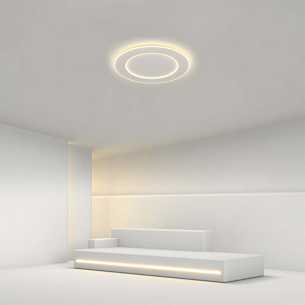 Modern Minimalist White Acrylic LED Ceiling Light for Living Room