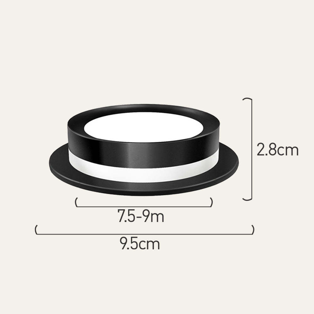 Compact Black Acrylic LED Ceiling Downlight For Hallway