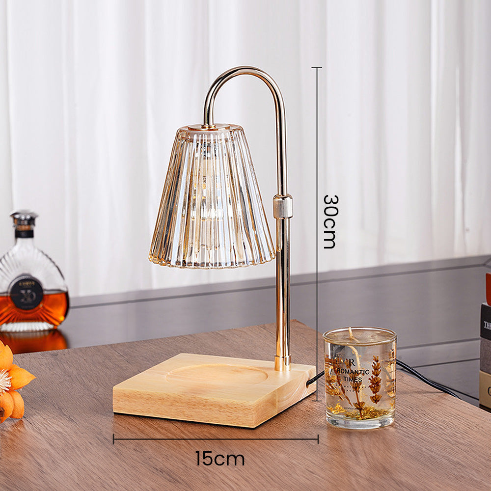 Contemporary Nordic Brown Glass Bedroom Table Lamp