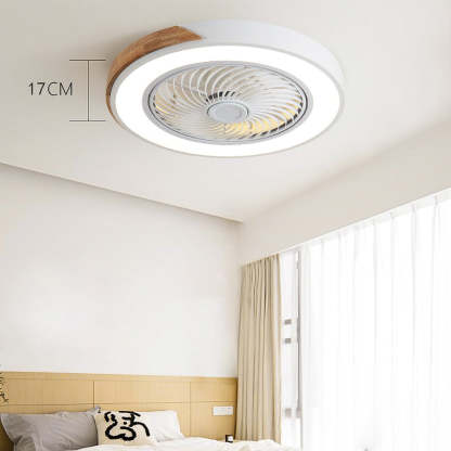 Modern Simple Round Iron Ceiling Fans With LED Lights
