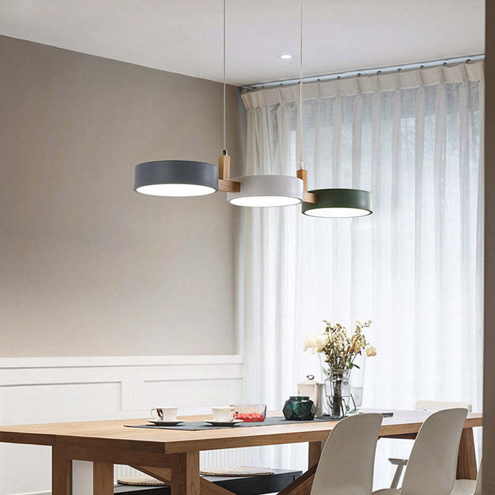 Contemporary Cylinder Multi Light Nordic Pendant Light