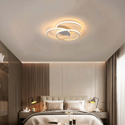 Modern White Round Iron LED Ceiling Light for Living Room