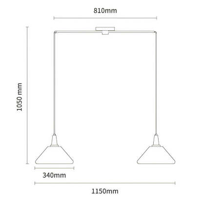 Orange Iron Simple Kitchen Pendant Light