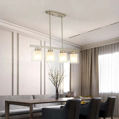 Multi-Bulbs Glass Dining Room Ceiling Lights