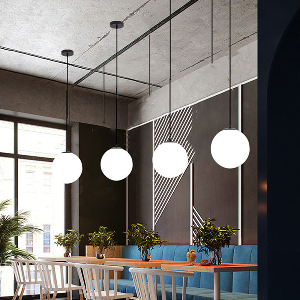 Modern Restaurant Simple Glass Pendant Light