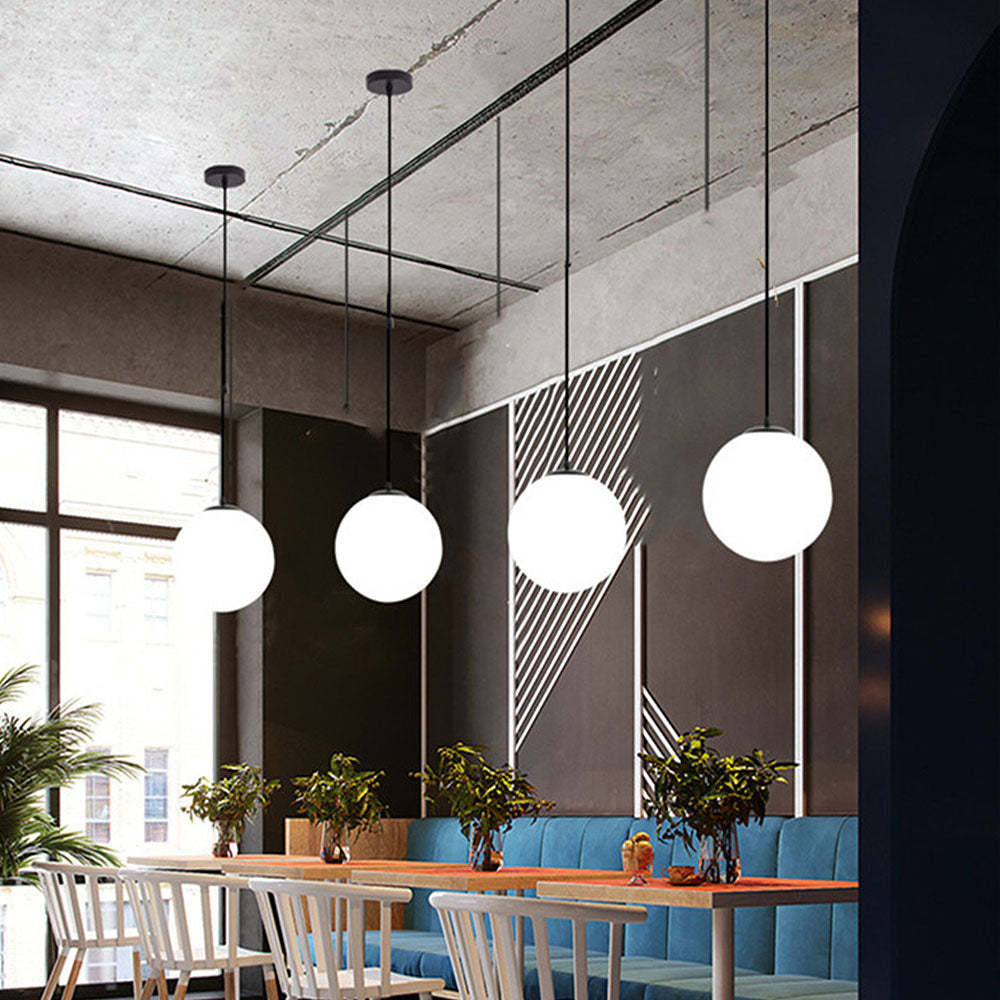 Modern Restaurant Simple Glass Pendant Light