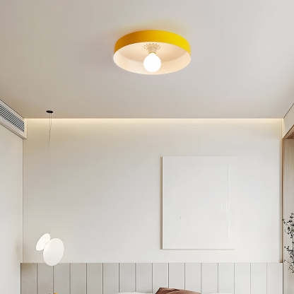 Modern Art Decor Iron Round LED Flush Mount Ceiling Lights