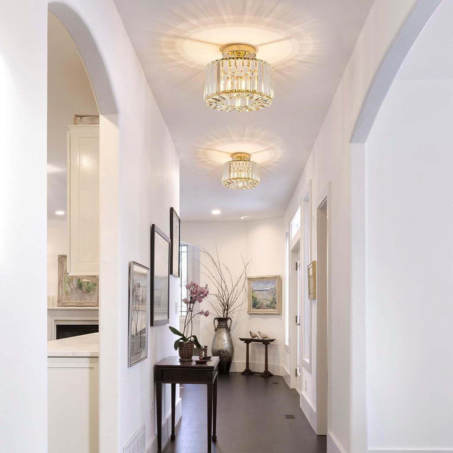 Modern Crystal Ceiling Lamp For Hallway