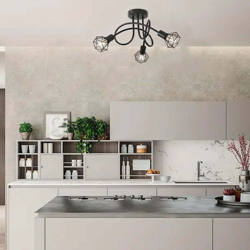 Industrial Stylish Refined Iron Living Room Ceiling Lights