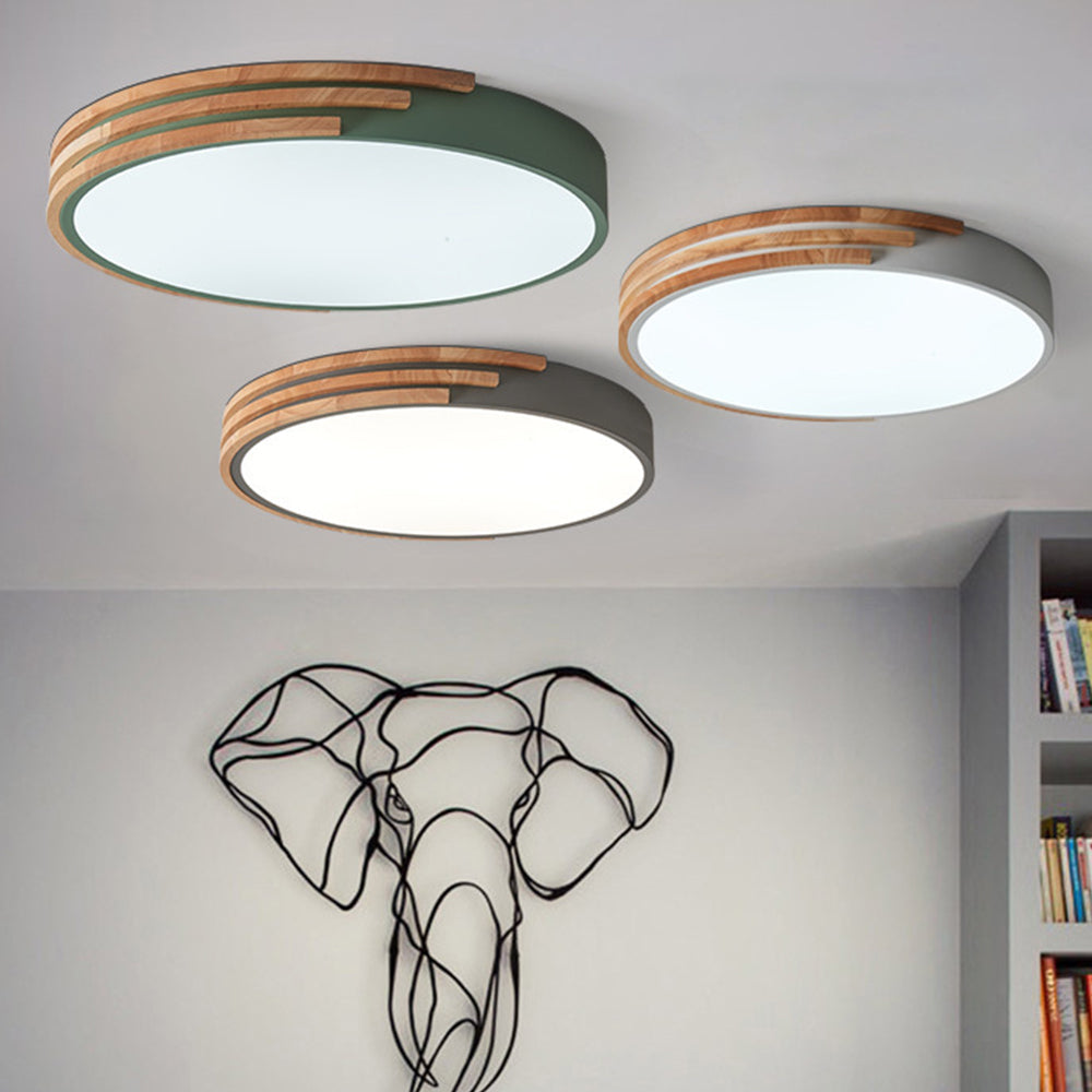 Modern Wood Bedroom LED Ceiling Lights
