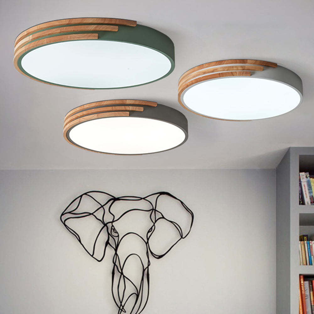 Modern Wood Bedroom LED Ceiling Lights