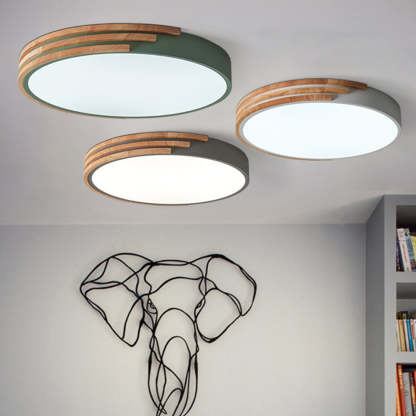 Modern Wood Bedroom LED Ceiling Lights