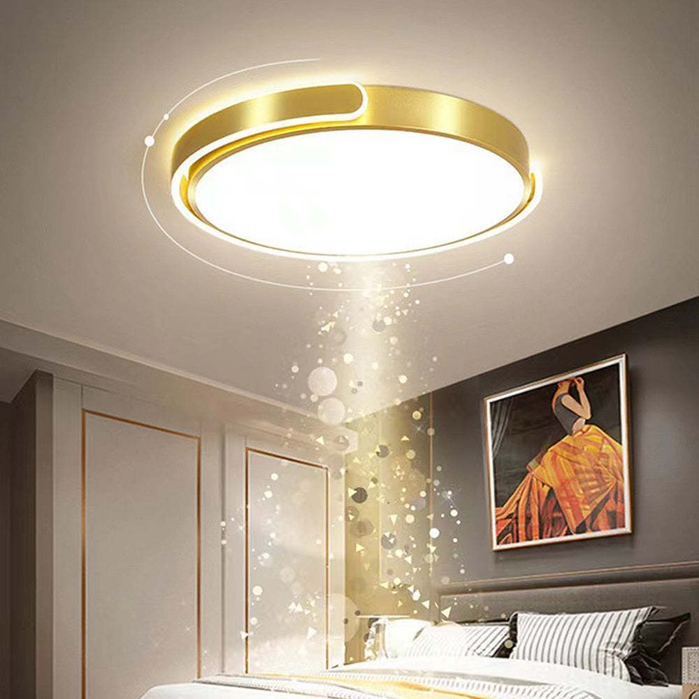 Minimalist Round Acrylic Colorful Bedroom LED Ceiling Light