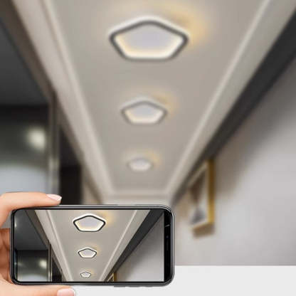 Modern Geometric Iron LED Ceiling Lights For Bedroom