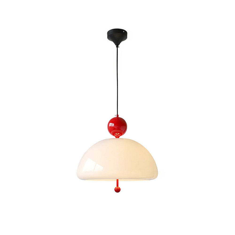 Nordic Red Glass Living Room Pendant Light