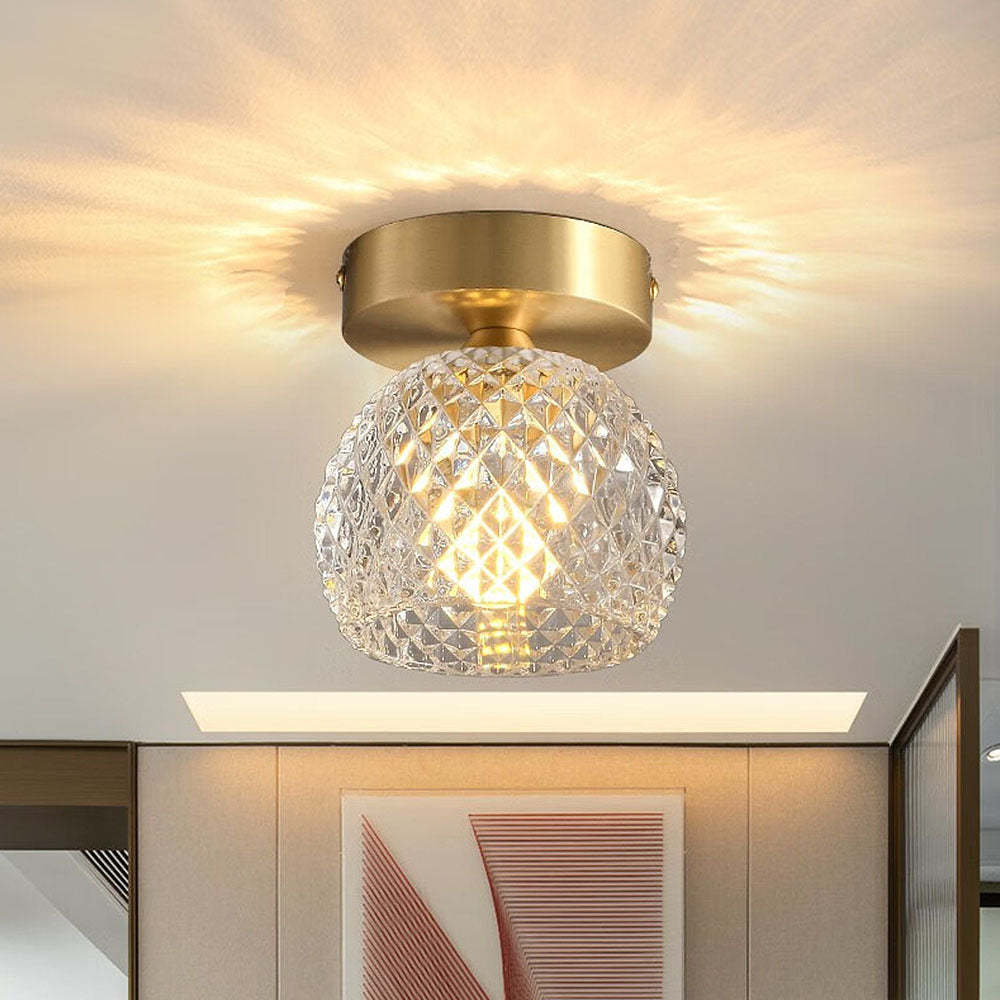 Contemporary Mini Glass Hallway Ceiling Light