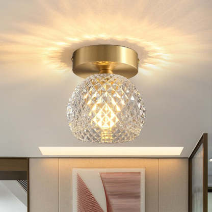 Contemporary Mini Glass Hallway Ceiling Light